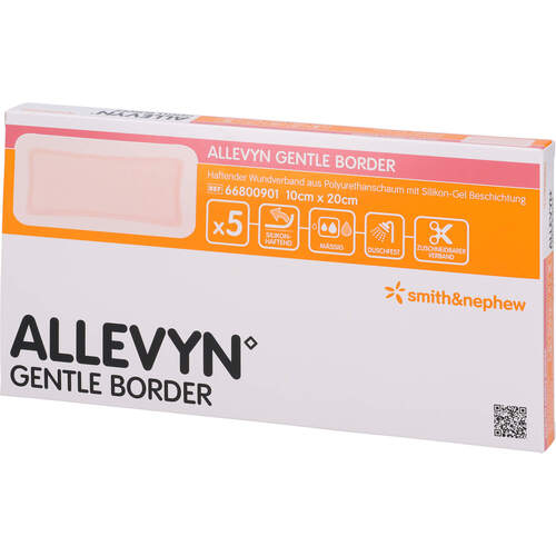 ALLEVYN Gentle Border 10x20 cm Schaumverb., 5 Stk., Aca Müller/Adag Pharma AG
