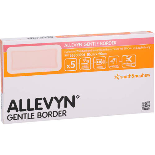 ALLEVYN Gentle Border 10x20 cm Schaumverb., 5 Stk., Aca Müller/Adag Pharma AG