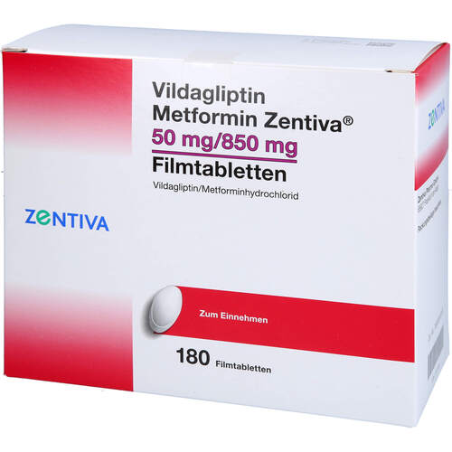 Vildagliptin Metformin Zentiva 50 mg/850 mg FTA, 180 Stk., Zentiva Pharma GmbH