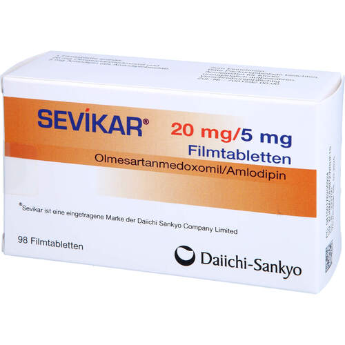 SEVIKAR 20 mg/5 mg Filmtabletten, 98 ST, Orifarm GmbH