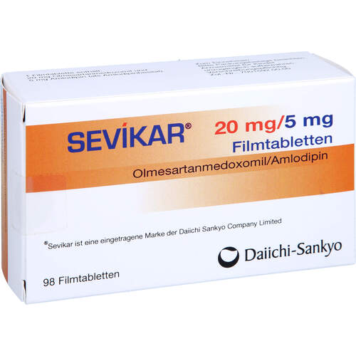 SEVIKAR 20 mg/5 mg Filmtabletten, 98 ST, Orifarm GmbH