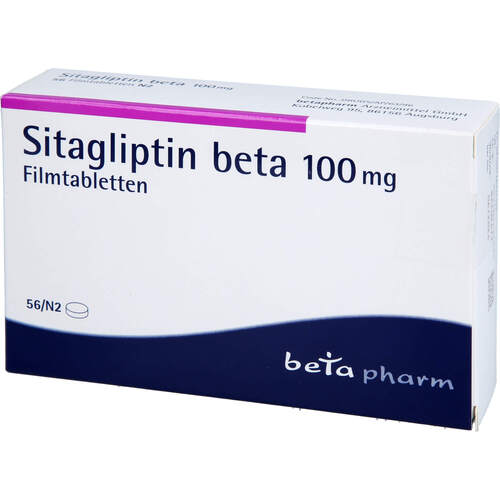 Sitagliptin beta 100 mg Filmtabletten, 56 Stk., betapharm Arzneimittel GmbH Sitagliptin beta 100 mg Filmtabletten, 56 Stk., betapharm Arzneimittel GmbH