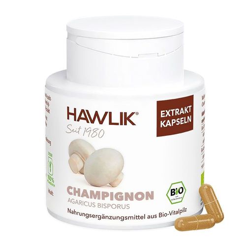 Bio Champignon Extrakt Kapseln, 60 Stk., Hawlik Gesundheitsprodukte GmbH
