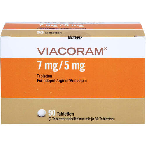 Viacoram 7 mg/5 mg Tabletten, 90 Stk., Pharma Gerke Arzneimittelvertriebs GmbH