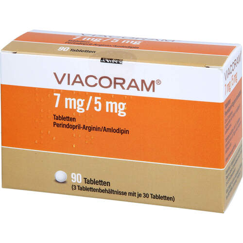 Viacoram 7 mg/5 mg Tabletten, 90 ST, Pharma Gerke Arzneimittelvertriebs GmbH