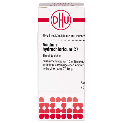 Acidum hydrochloricum C7 Globuli Ind-Fert, 10 g, Dhu-Arzneimittel GmbH & Co. KG