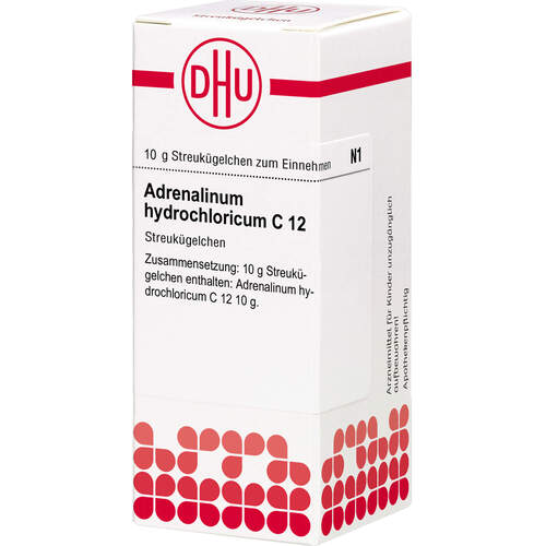 Adrenalinum hydrochloricum C12 Globuli Ind-Fert, 10 g, Dhu-Arzneimittel GmbH & Co. KG
