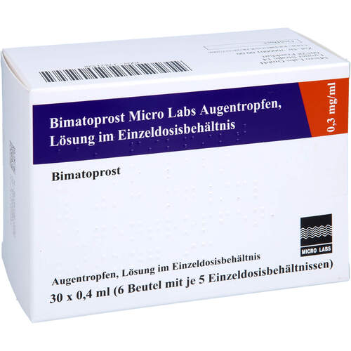 Bimatoprost Micro Labs 0.3 mg/ml Augentro.L.i.Edb., 30x0,4 ml, Micro Labs GmbH