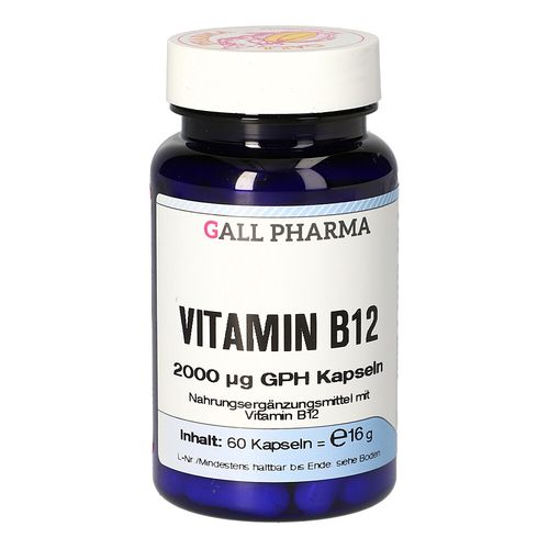 Vitamin B12 2000 ug GPH Kapseln, 60 Stk., Hecht-Pharma GmbH Vitamin B12 2000 ug GPH Kapseln, 60 Stk., Hecht-Pharma GmbH