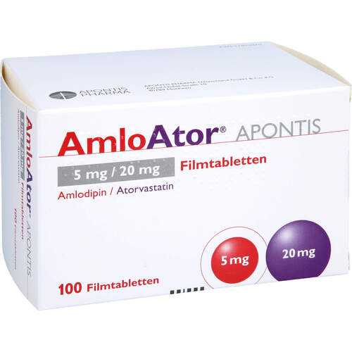 AmloAtor APONTIS 5 mg/20 mg, 100 ST, APONTIS PHARMA Deutschland GmbH & Co. KG