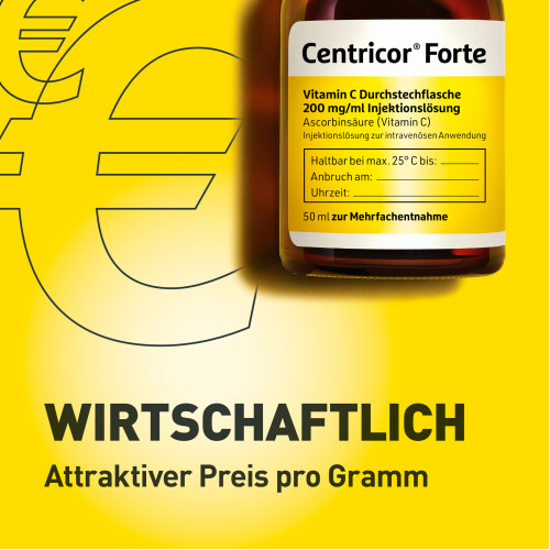 Centricor Forte Vitamin C Dstfl.200mg/ml Inj 50ml, 20x50 ml, W&ouml;rwag Pharma GmbH & Co. KG