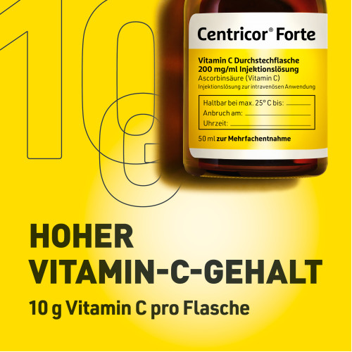 Centricor Forte Vitamin C Dstfl.200mg/ml Inj 50ml, 20x50 ml, W&ouml;rwag Pharma GmbH & Co. KG