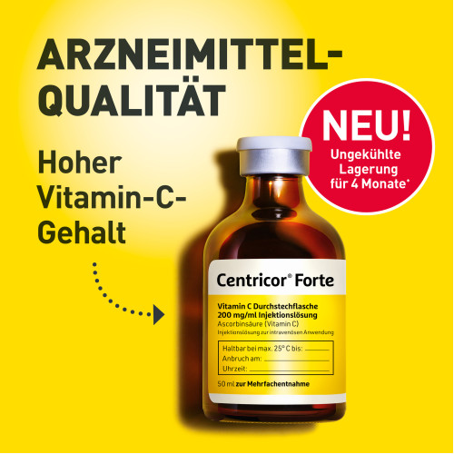 Centricor Forte Vitamin C Dstfl.200mg/ml Inj 50ml, 20x50 ml, W&ouml;rwag Pharma GmbH & Co. KG