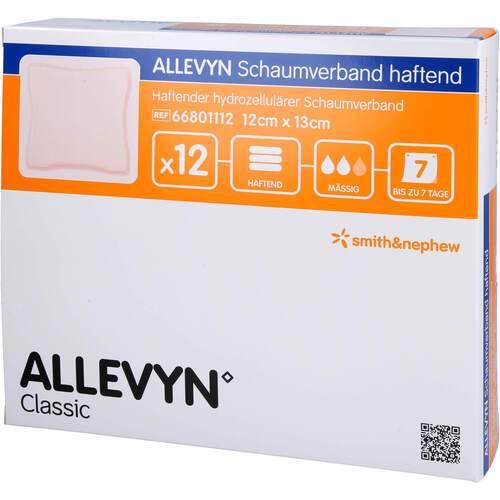 ALLEVYN Schaumverband 12x13 cm haftend, 12 Stk., Acti Medi GmbH