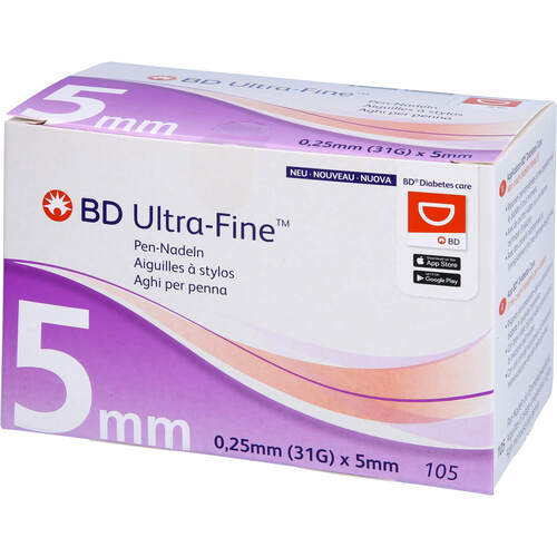 BD ULTRA-FINE Pen-Nadeln 5 mm 31 G 0.25 mm, 105 Stk., Acti Medi GmbH