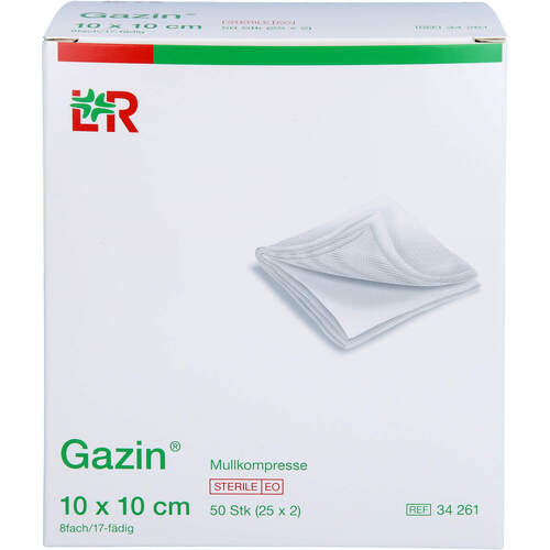 GAZIN Mullkomp.10x10 cm steril 8fach, 25x2 Stk., Acti Medi GmbH