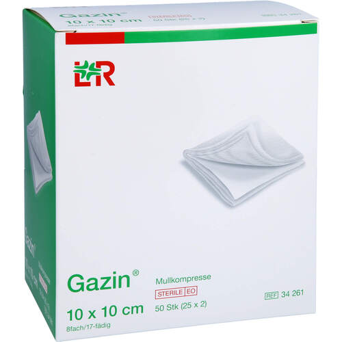 GAZIN Mullkomp.10x10 cm steril 8fach, 25x2 Stk., Acti Medi GmbH