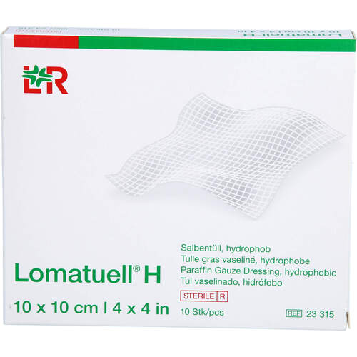 LOMATUELL H Salbentüll 10x10 cm steril, 10 ST, Acti Medi GmbH