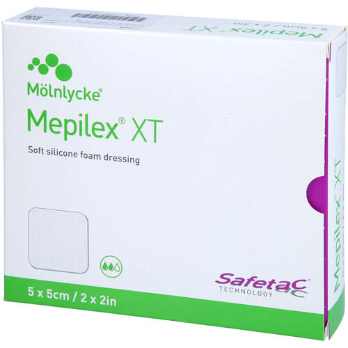 MEPILEX XT 5x5 cm Schaumverband, 5 Stk., Acti Medi GmbH MEPILEX XT 5x5 cm Schaumverband, 5 Stk., Acti Medi GmbH