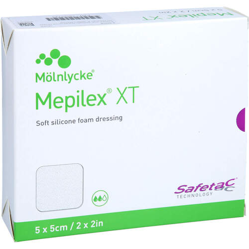 MEPILEX XT 5x5 cm Schaumverband, 5 Stk., Acti Medi GmbH MEPILEX XT 5x5 cm Schaumverband, 5 Stk., Acti Medi GmbH