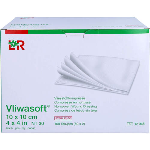 VLIWASOFT Vlieskompressen 10x10 cm steril 6l., 50x2 Stk., Acti Medi GmbH