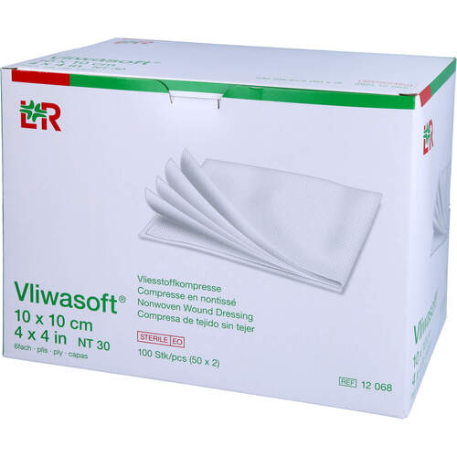 VLIWASOFT Vlieskompressen 10x10 cm steril 6l., 50x2 Stk., Acti Medi GmbH