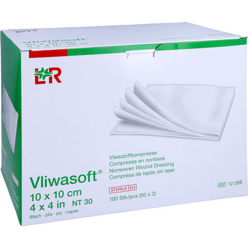 VLIWASOFT Vlieskompressen 10x10 cm steril 6l., 50x2 Stk., Acti Medi GmbH