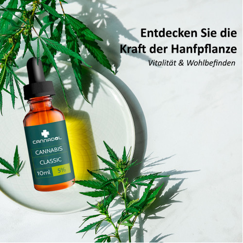 CBD 5% BIO Cannadol Classic Hanfextrakt, 10 ml, Endower GmbH