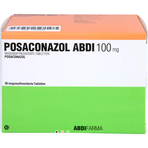 Posaconazol Abdi 100 mg magensaftresistente Tab, 96 Stk., Abdi Farma GmbH Posaconazol Abdi 100 mg magensaftresistente Tab, 96 Stk., Abdi Farma GmbH