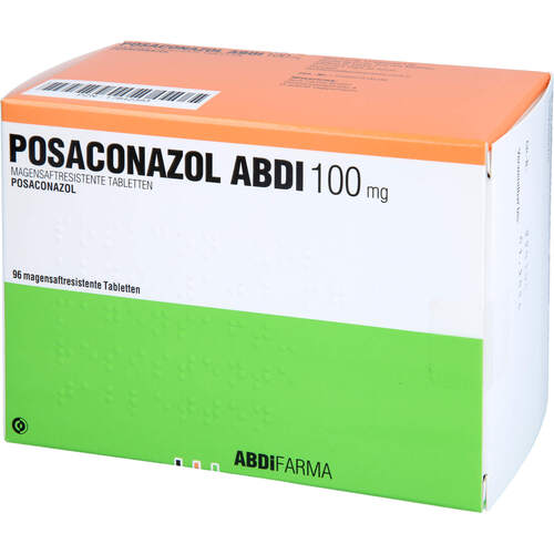 Posaconazol Abdi 100 mg magensaftresistente Tab, 96 Stk., Abdi Farma GmbH Posaconazol Abdi 100 mg magensaftresistente Tab, 96 Stk., Abdi Farma GmbH