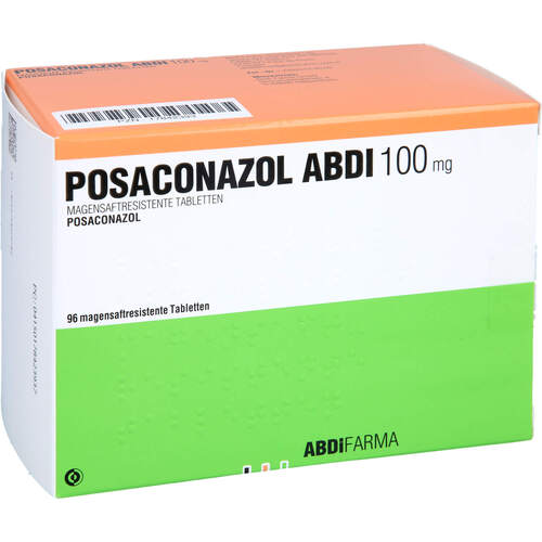 Posaconazol Abdi 100 mg magensaftresistente Tab, 96 Stk., Abdi Farma GmbH Posaconazol Abdi 100 mg magensaftresistente Tab, 96 Stk., Abdi Farma GmbH
