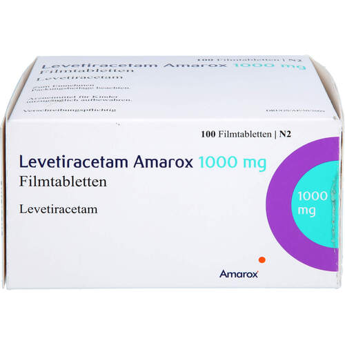 Levetiracetam Amarox 1000 mg Filmtabletten, 100 Stk., AMAROX PHARMA GmbH