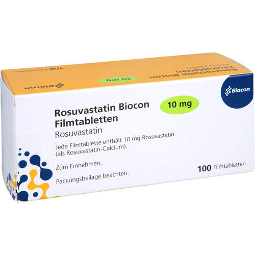 Rosuvastatin Biocon 10 mg Filmtabletten, 100 Stk., Biocon Pharma Malta I Limited