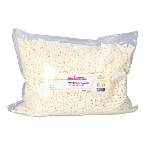 HARTGELATINEKAPSELN Gr.3 weiß/weiß, 5000 Stk., Hecht-Pharma GmbH