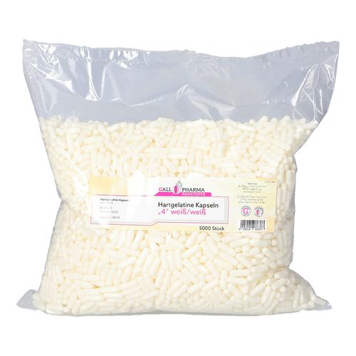 HARTGELATINEKAPSELN Gr.4 weiß/weiß, 5000 Stk., Hecht-Pharma GmbH