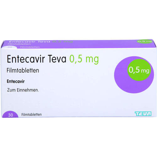 Entecavir Teva 0.5 mg Filmtabletten, 30 Stk., Bb Farma S.R.L.