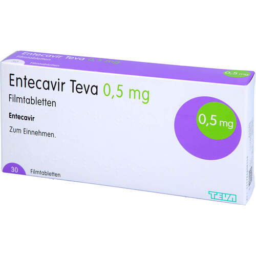 Entecavir Teva 0.5 mg Filmtabletten, 30 Stk., Bb Farma S.R.L.
