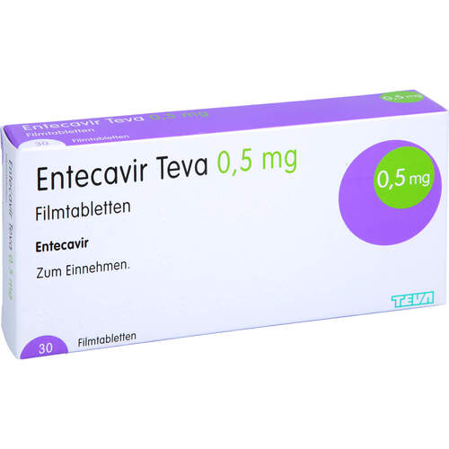 Entecavir Teva 0.5 mg Filmtabletten, 30 Stk., Bb Farma S.R.L.