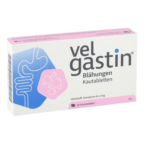 Velgastin Blähungen Kautabletten, 20 Stk., Engelhard Arzneimittel GmbH & Co. KG