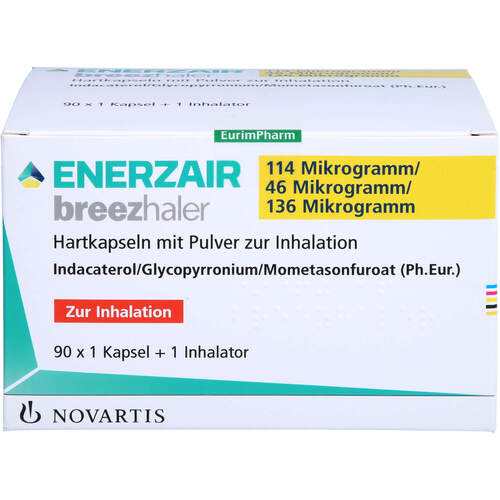 Enerzair Breezhaler 114ug/46ug/136ug Hkp.P.z.Inh., 90 Stk., Eurimpharm Arzneimittel GmbH