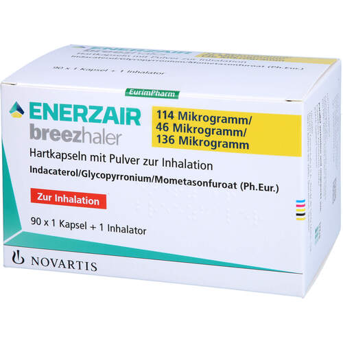 Enerzair Breezhaler 114ug/46ug/136ug Hkp.P.z.Inh., 90 Stk., Eurimpharm Arzneimittel GmbH