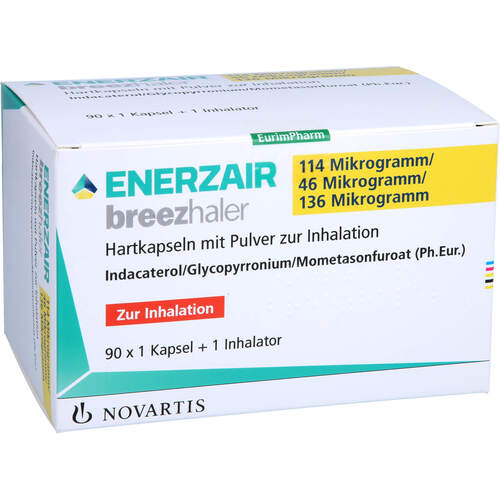 Enerzair Breezhaler 114ug/46ug/136ug Hkp.P.z.Inh., 90 Stk., Eurimpharm Arzneimittel GmbH