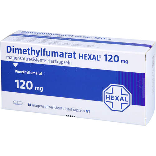 Dimethylfumarat HEXAL 120 mg magensaftres. Hartkp., 14 Stk., HEXAL AG
