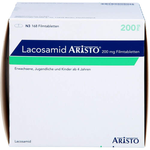 Lacosamid Aristo 200 mg Filmtabletten, 168 Stk., Aristo Pharma GmbH