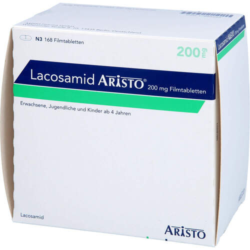 Lacosamid Aristo 200 mg Filmtabletten, 168 Stk., Aristo Pharma GmbH