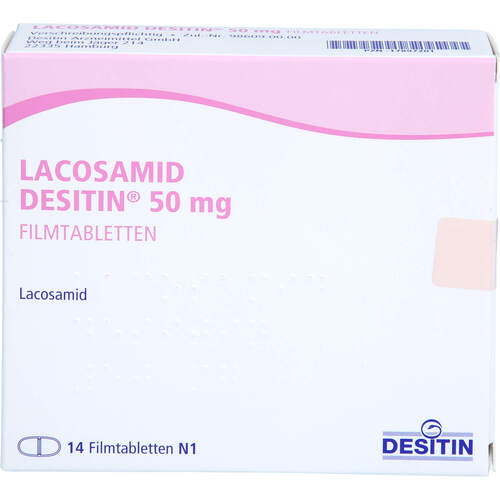 Lacosamid Desitin 50 mg Filmtabletten, 14 Stk., Desitin Arzneimittel GmbH Lacosamid Desitin 50 mg Filmtabletten, 14 Stk., Desitin Arzneimittel GmbH