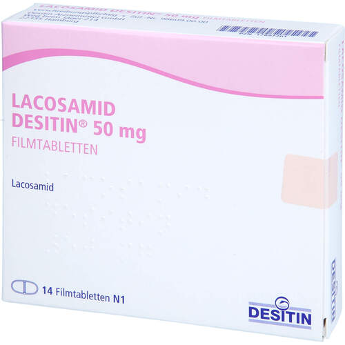 Lacosamid Desitin 50 mg Filmtabletten, 14 Stk., Desitin Arzneimittel GmbH Lacosamid Desitin 50 mg Filmtabletten, 14 Stk., Desitin Arzneimittel GmbH