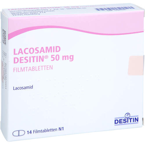 Lacosamid Desitin 50 mg Filmtabletten, 14 st, Desitin Arzneimittel GmbH