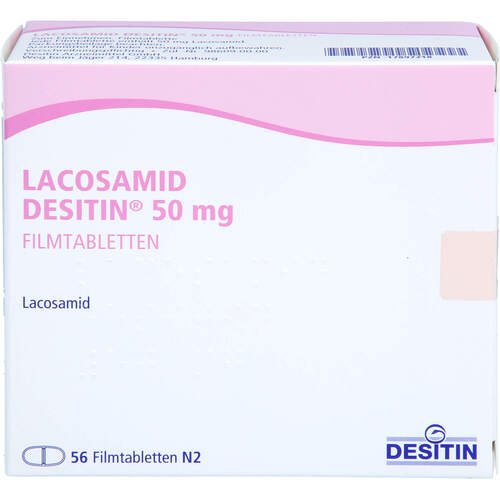 Lacosamid Desitin 50 mg Filmtabletten, 56 st, Desitin Arzneimittel GmbH