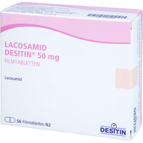 Lacosamid Desitin 50 mg Filmtabletten, 56 Stk., Desitin Arzneimittel GmbH Lacosamid Desitin 50 mg Filmtabletten, 56 Stk., Desitin Arzneimittel GmbH